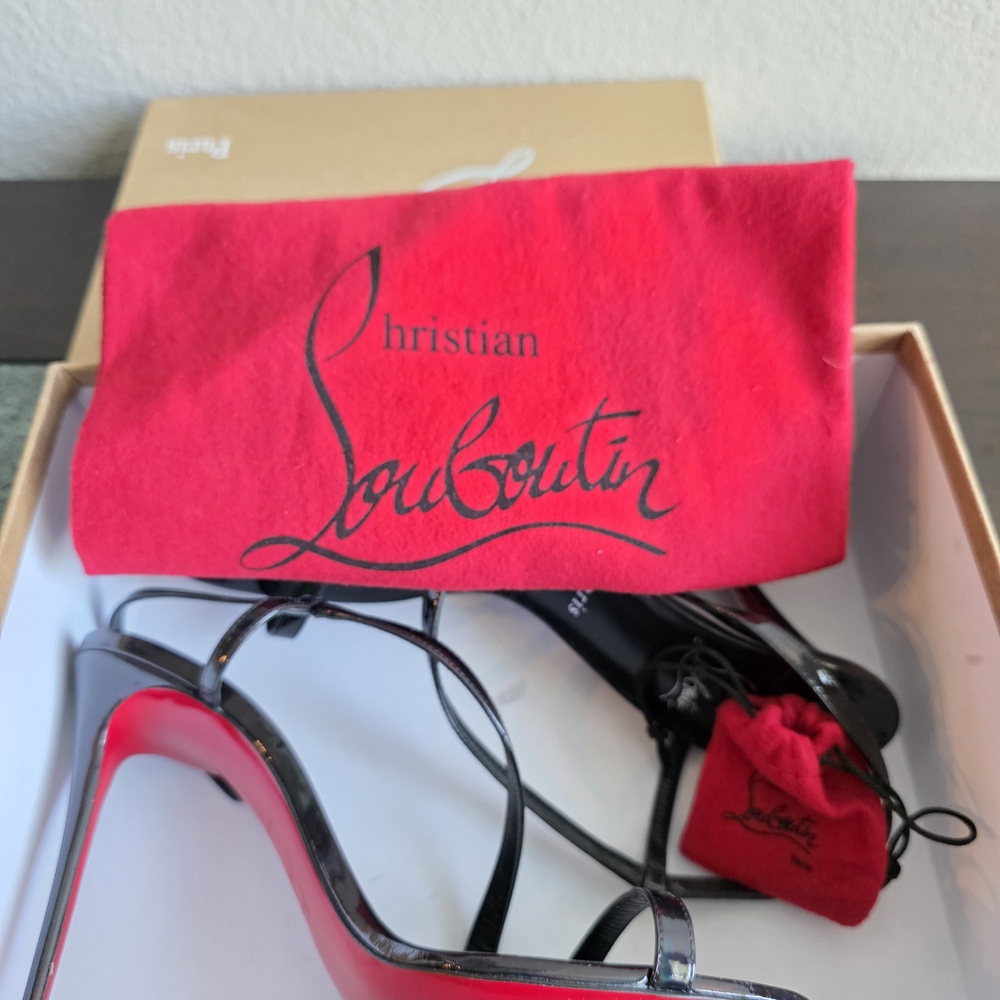 Christian Louboutin Black and Red Women's Heels